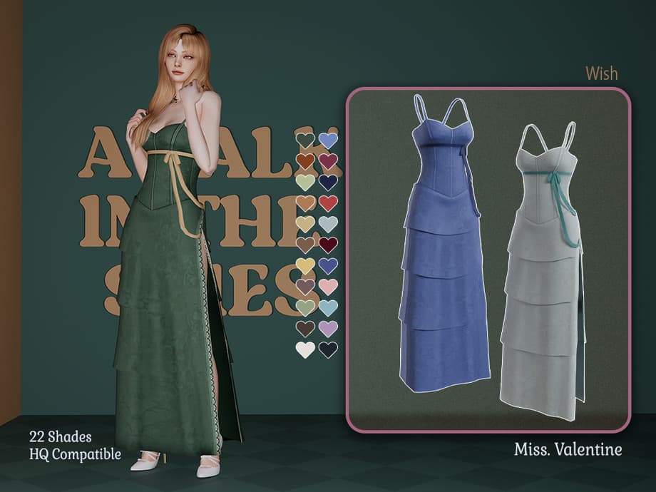 Скриншот мода Платье Wish long dress with slit